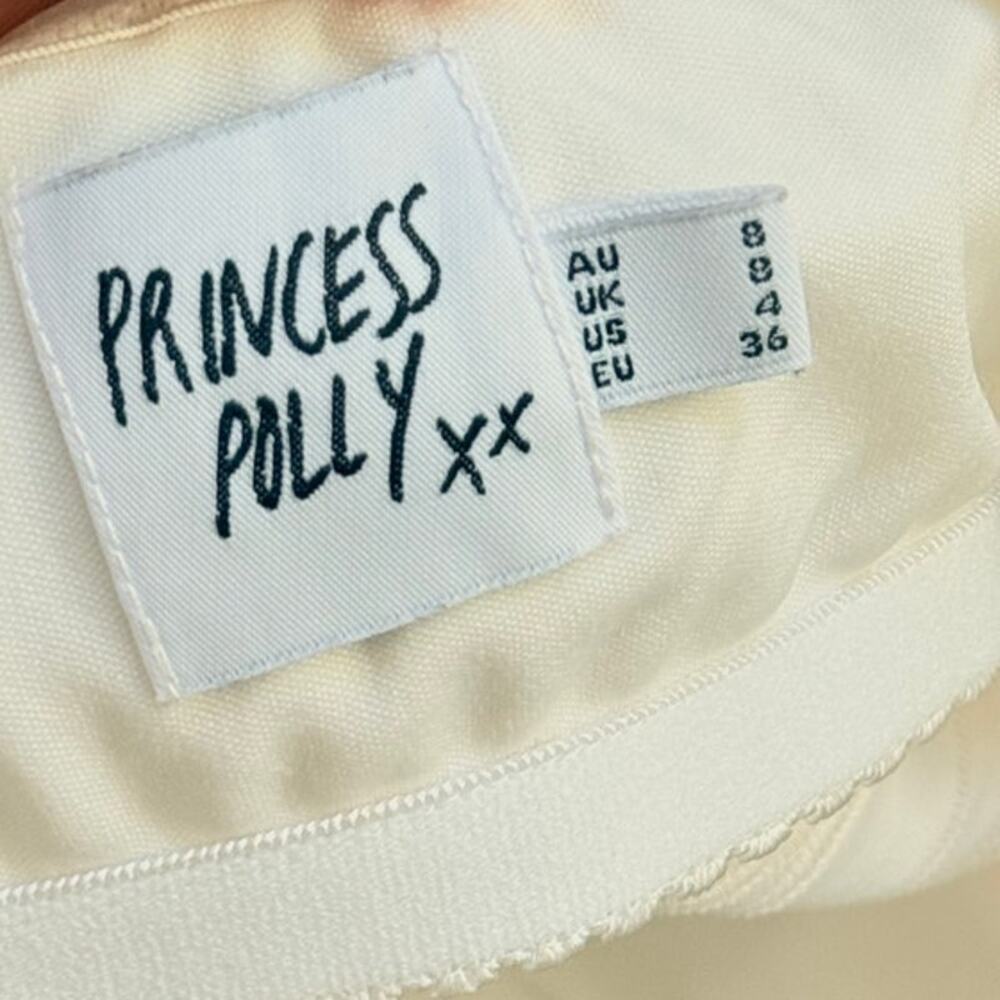 PRINCESS POLLY WHITE STRIPED STRAPLESS BODYCON TOP US 4‎ Summer - Picture 4 of 4